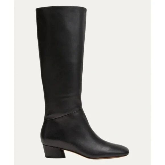 NEW Vince Ramona Knee High Boots Womens 8 Black Chic Minimalist Designer - Picture 1 of 11